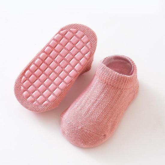 5 Paar Frühling Sommer Neugeborenen Babysocken Einfarbig Säugling Baby Bodensocken Weiche Baumwolle Anti-Rutsch Bootssocken Für Mädchen Jungen 0-5