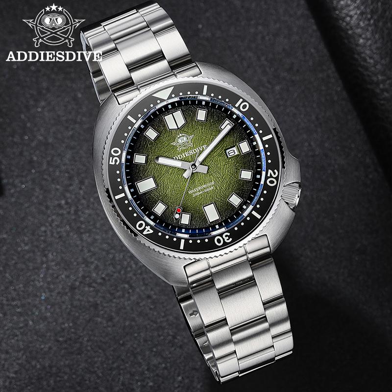 ADDIESDIVE NEW Men's Watch Sapphire Glass AR Coated Quartz Watches AD2511 Reloj Hombre 20Bar Waterproof Luminous Diving Watches