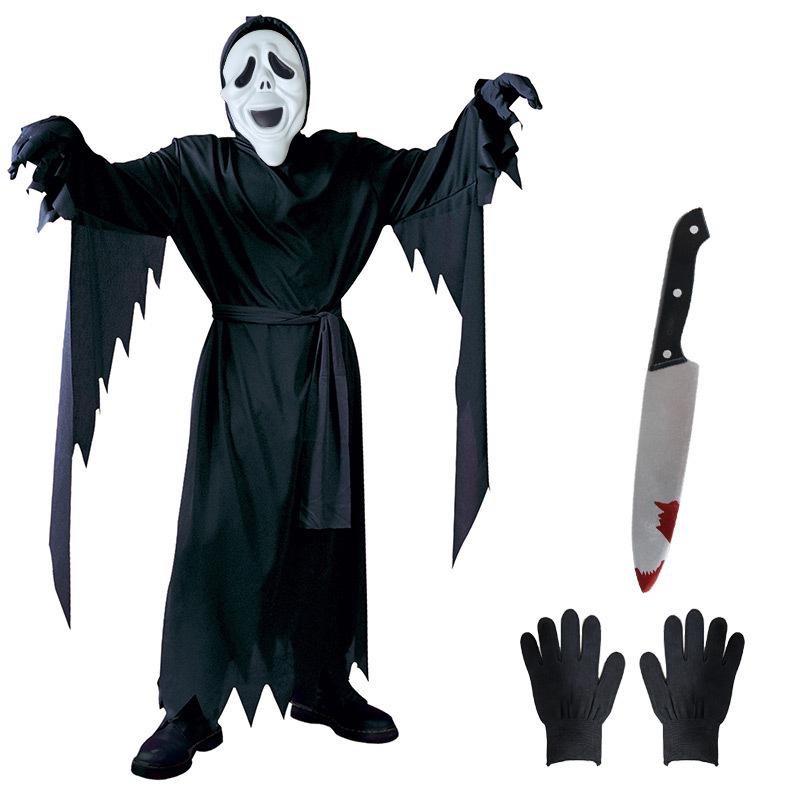 Halloween children adult dress up scream costume horror movie cos dress up scary dagger knife costume