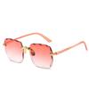 New Rimless Women's Sunglasses Fashion Gradient Lenses Sun glasses Lady Vintage Alloy Legs Classic Designer Shades UV400