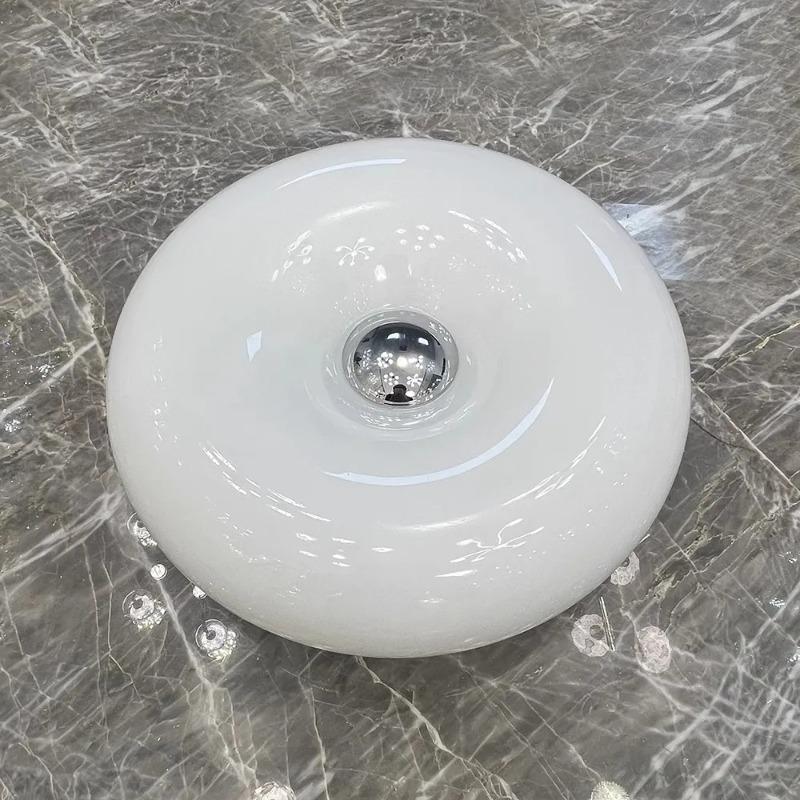 LED-Wandleuchte Cremefarbener Donut-Stil mit Touch-Schalter, Moderne Innenraumdekorationsbeleuchtung für Schlafzimmer, Wohnzimmer, Esszimmer, Arbeitszimmer und Heimambiente