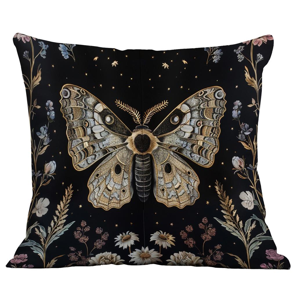 New Imitation 3d Butterfly Printed Pillowcase Retro Home Sofa Cushion Pillowcase Decoration