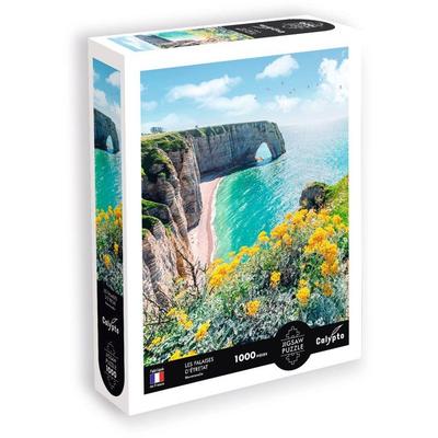 Puzzle - SENTOSPHERE - Calypto - 1000 Pièces - Les Falaises d'Etretat - Normandie - Toucher Soyeux - Dès 9 Ans