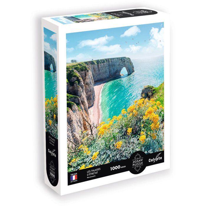 Puzzle - SENTOSPHERE - Calypto - 1000 Pieces - The Cliffs of Etretat - Normandy - Silky Touch - From 9 Years