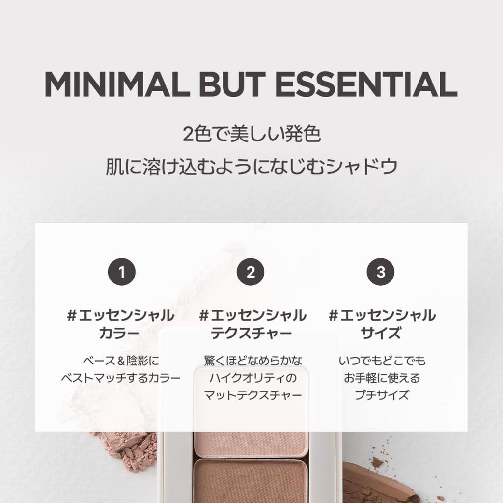 VDL Ice Stain Essential Shadow Duo 03 Bunny Peach (A Soft, Euphoric Peach Shade) Matte Cheek, Highly Pigmented, High-Adhesion, Korean Cosmetics, 2g