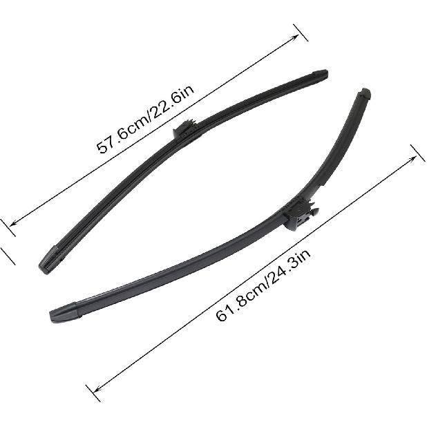 XQSMWF Front Windshield Wiper Blade Set W/Heated 2228201145 Compatible With Mercedes S450 S550 S550E S560 2015-# A2228201145 222-820-11-45