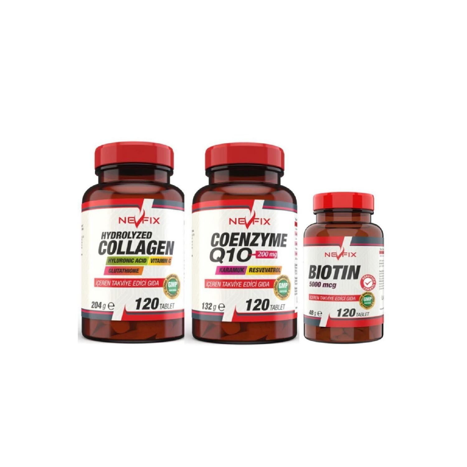 

Coenzyme Q 10 120 Tablet Collagen 120 Tablet Biotin 120 Matters