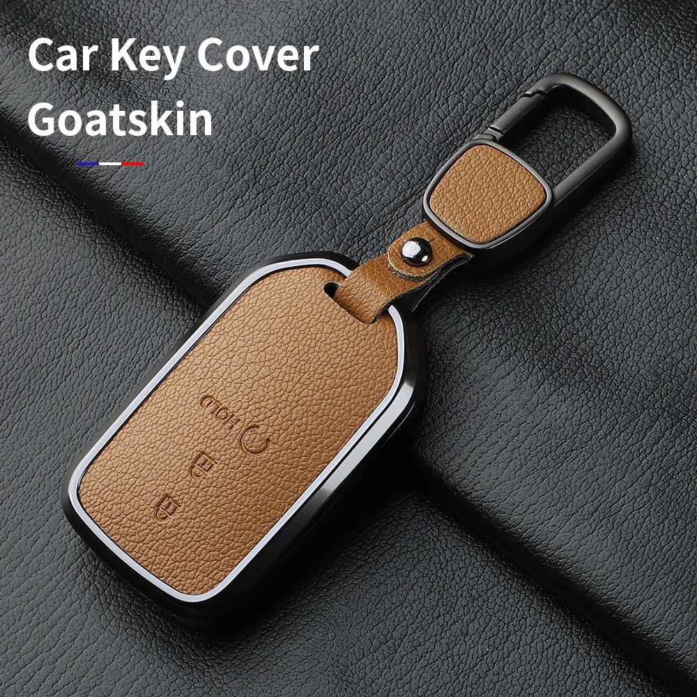 Metal And Leather Car Key Case Cover For Honda Crv Cr-V Fit Civic Accord Hr-V Hrv City Odyssey Xr-V Car Key Case Protect Fob