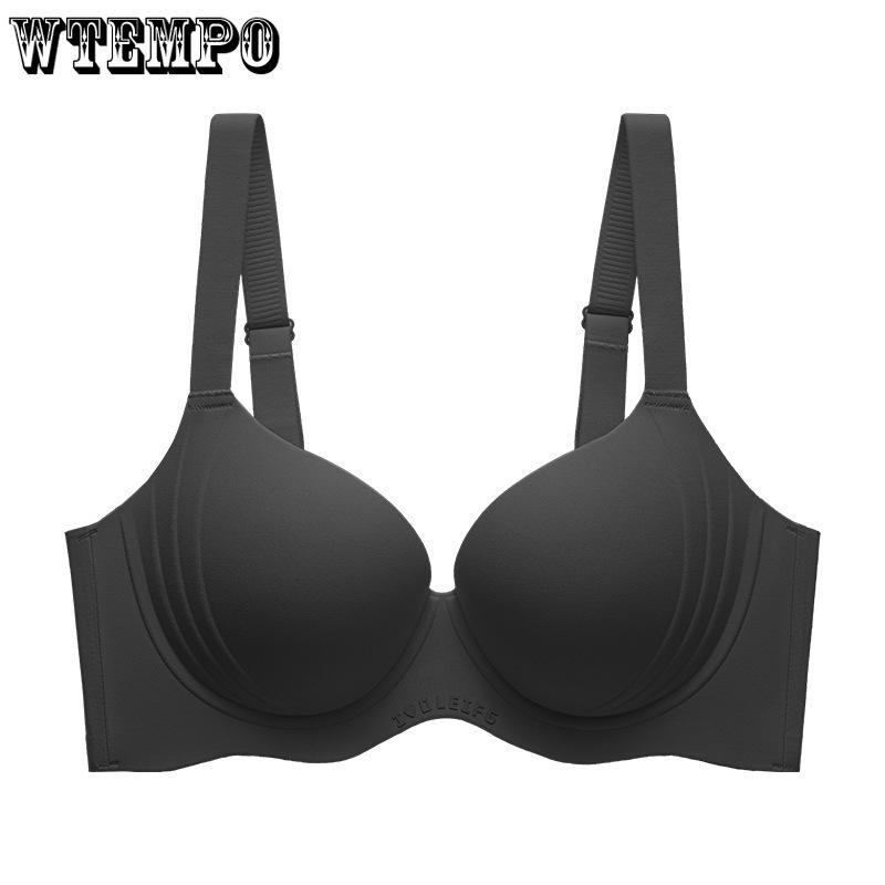 Underwear Women's Soft Steel Coil Lace-back Bra Anti-sagging Top Support Seamless Bra Push Up Bra
