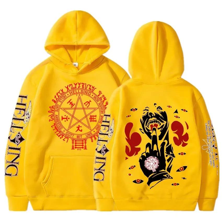 Anime Hellsing Hoodies Manga Print Hooded Men Women Clothes