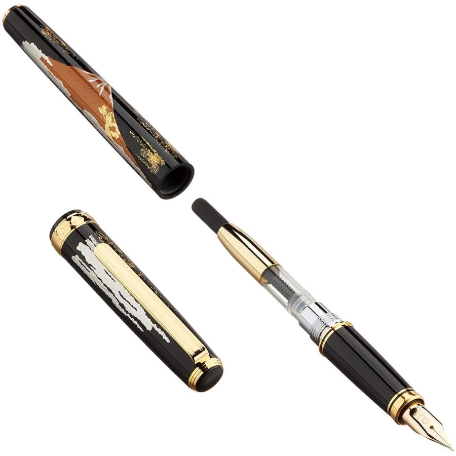 Platinum KANAZAWA-HAKU Makie Fountain Pen RED FUJI Medium Nib PTL-20000H#58-3