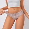 1 pezzo Biancheria intima da donna a vita alta, taglie forti, tinta unita, con pizzo, alla moda, traspirante, morbida e confortevole, biancheria intima da donna di alta qualità
