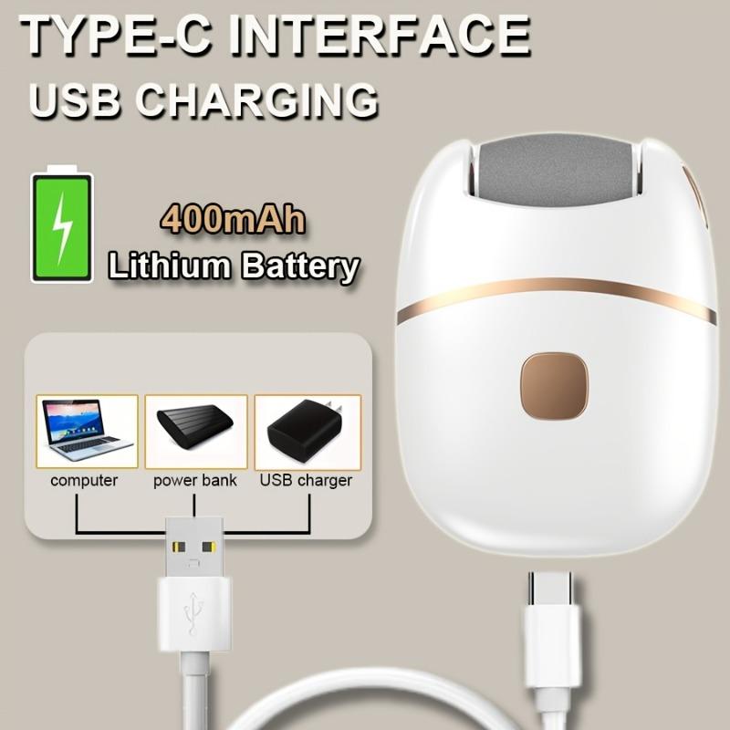 Rechargeable Electric Foot Grinder for Dead Skin 1pcs белый