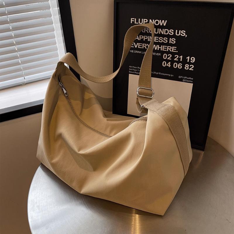 Tote Bag Canvas Women'S Bag Large Capacity Messenger Dumpling Bag Commuter Shoulder Backpack Men'S Bag
