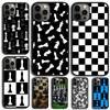 Chequered Chess Pattern Phone Case For iPhone 17 Air 15 16e 14 13 Pro Max Coque 12 11 Pro Max PLUS Cover