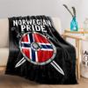 Norwegian Pride Shield Design for All Seasons Blanket Lunch Break Throw Gift