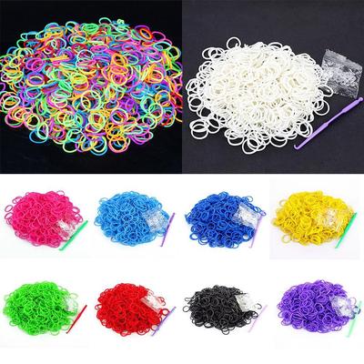 Vogue Candy Color Bracelet Anklet Rubber Loom Bands DIY 600PCS Kids Elastic Band Rainbow Weaving Lacing