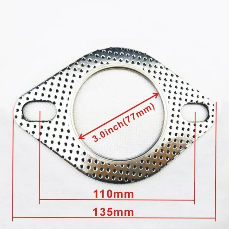 

1Pc High Temp Reinforced Exhaust Flange Gasket Universal Fit For Car Muffler Pipe Sealing Pad Durable A3