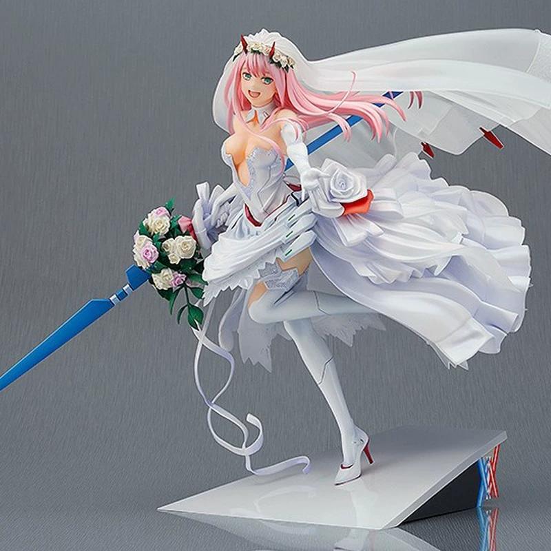 Darling In The Franxx Zero Two 1/7 Scale 27cm Wedding Dress Ver Anime Figure Collectible Model Desktop Decoration Gift For Anime