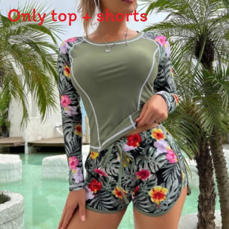 Costume da Bagno da Ragazza a Manica Lunga con Protezione UV per Sport Acquatici