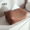Convenient Tissue Holder for Car Foldable PU Leather Box, Multi-Purpose Desktop Storage Organizer, Travel Portable Case Simple Style Napkin