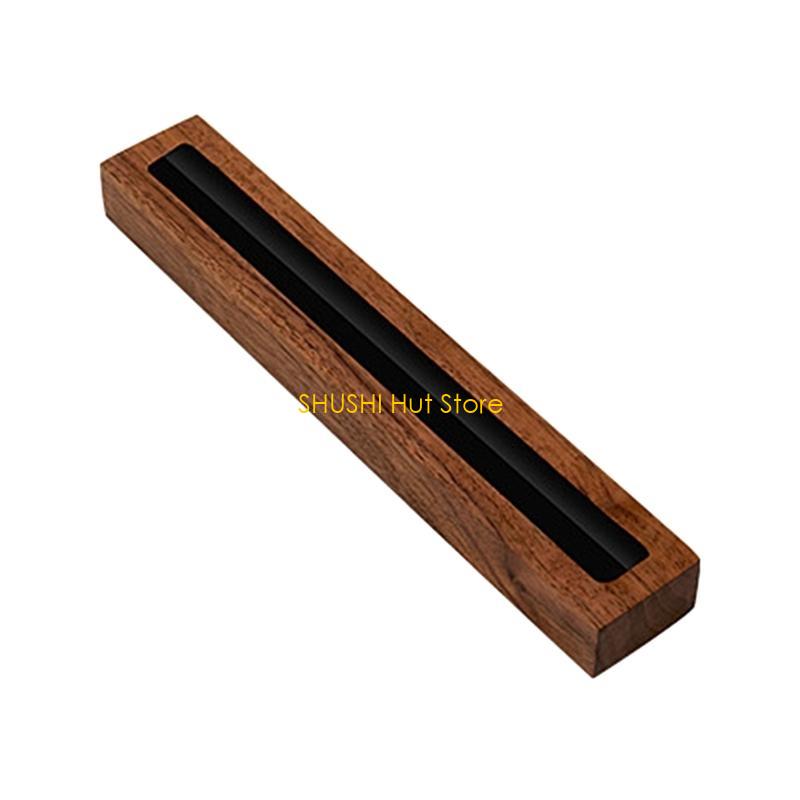 

Handcrafted Smooth Front Walnut Rings Holder Organizers For Exhibitions D57B чёрный