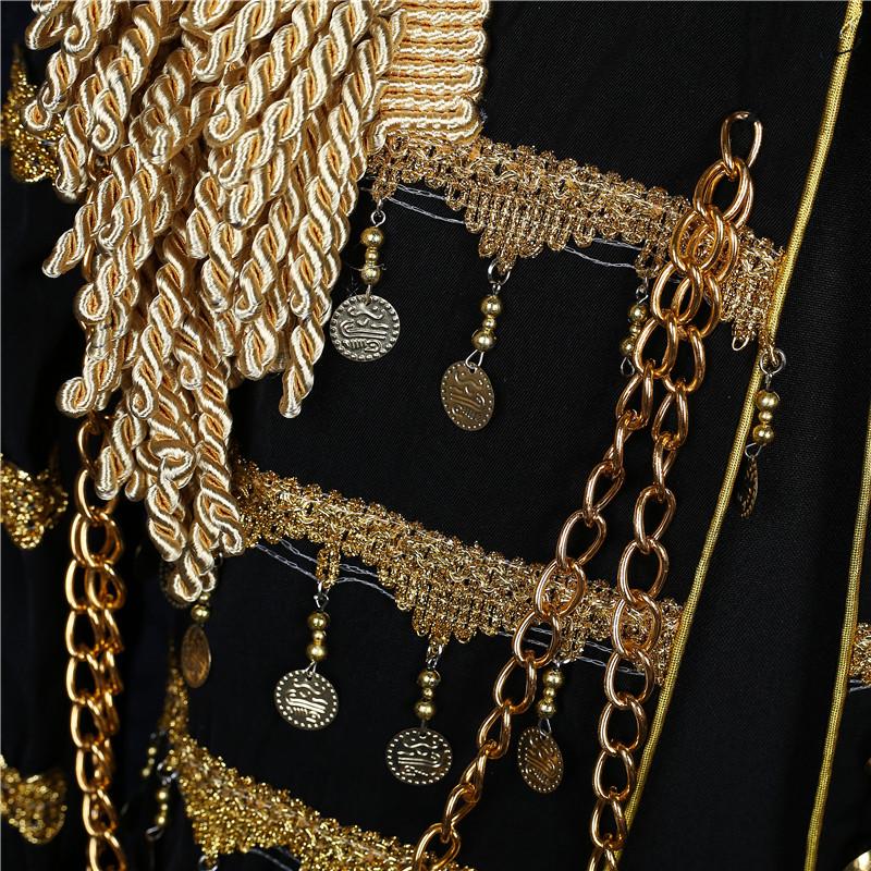 Korean Men's Palace Suit with Tassels - European/American Style Presidential Military Costume