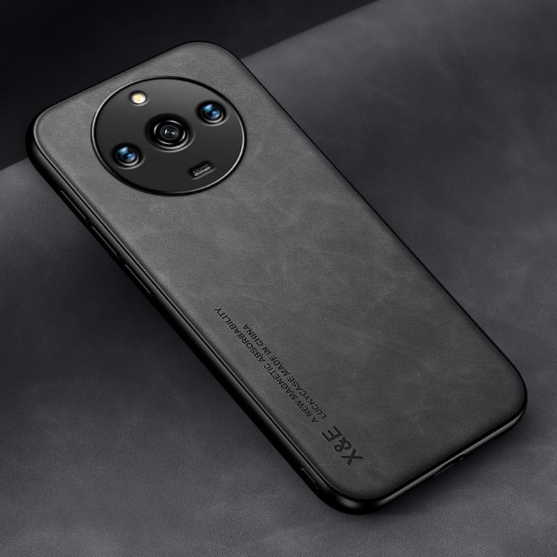 Luxury Leather Case For Realme 11 Pro Plus Cover Magnetic Car Holder Silicone Protection Phone Case For Realme 11 Pro 5G 11Pro