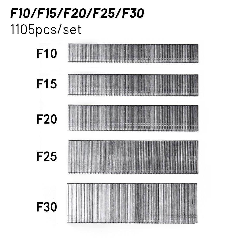 1105pcs Staple Brad Nails F15/F20/F25/F30 Furniture Decorating Kit