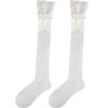 Women’s Over-the-Knee Black & White Lace Lolita Socks