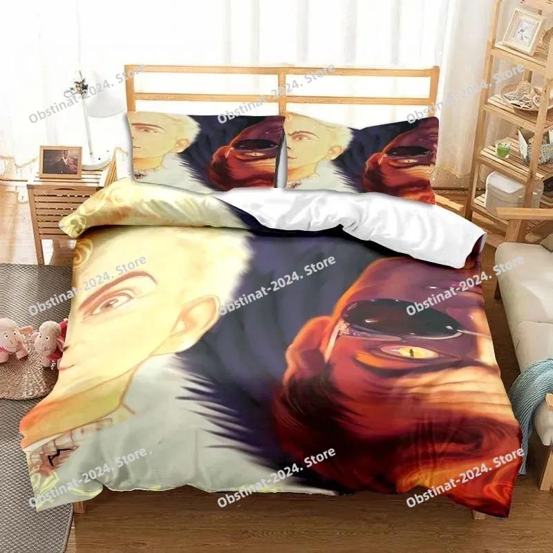 3D Good Omens Movie Angels Bedding Set Printed Bed Set Duvet Cover Sheet Pillowcase Bed Soft Quilt Cover Full Queen King Size