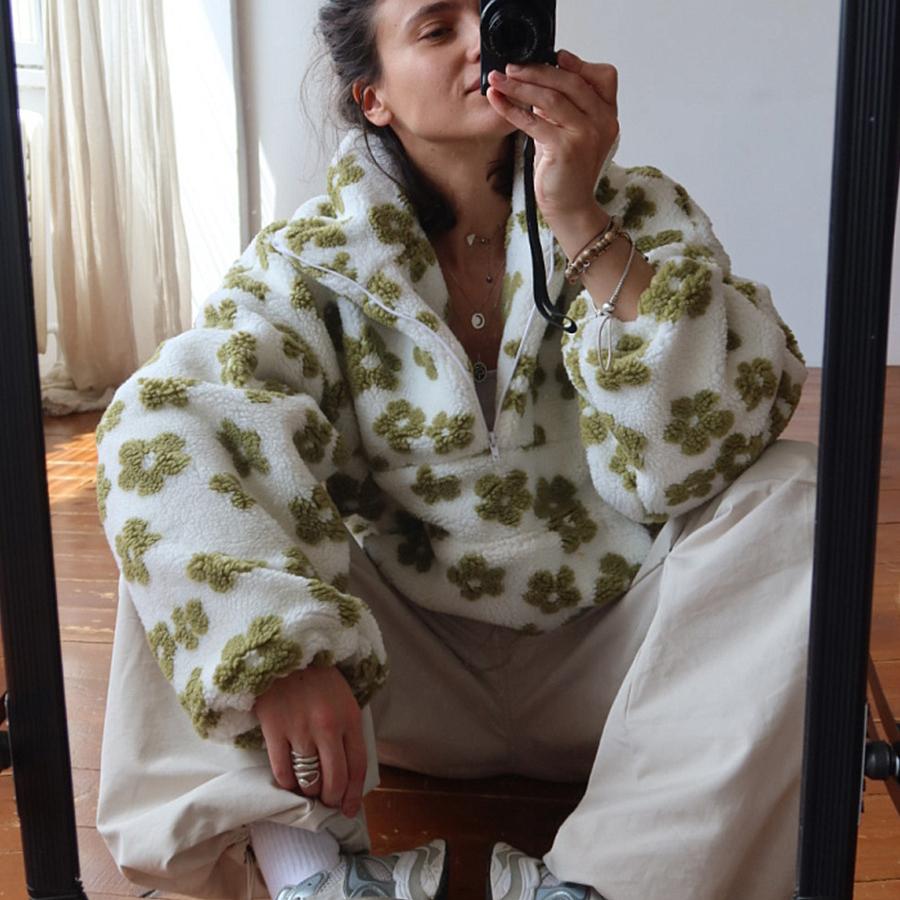 

Свитшот из флиса Осенне-зимний Новый модный свитшот Теплый пушистый свитшот Флисовый топ для женщин 2XL