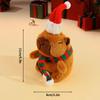 Capybara Christmas Keychain Cute Red Scarf Bear Doll Keyring Hanging Mobile Phones Bag Pendant Christmas Party Small Gifts Decor