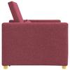 Extendable Sleeper Sofa Single Burgundy Red 90 X 165 X 87 Cm Fabric