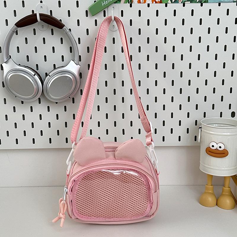 Transparent Two-dimensional Macaron Color Small Food Transparent Shoulder Bag Fashion Trend Badge Messenger Bag