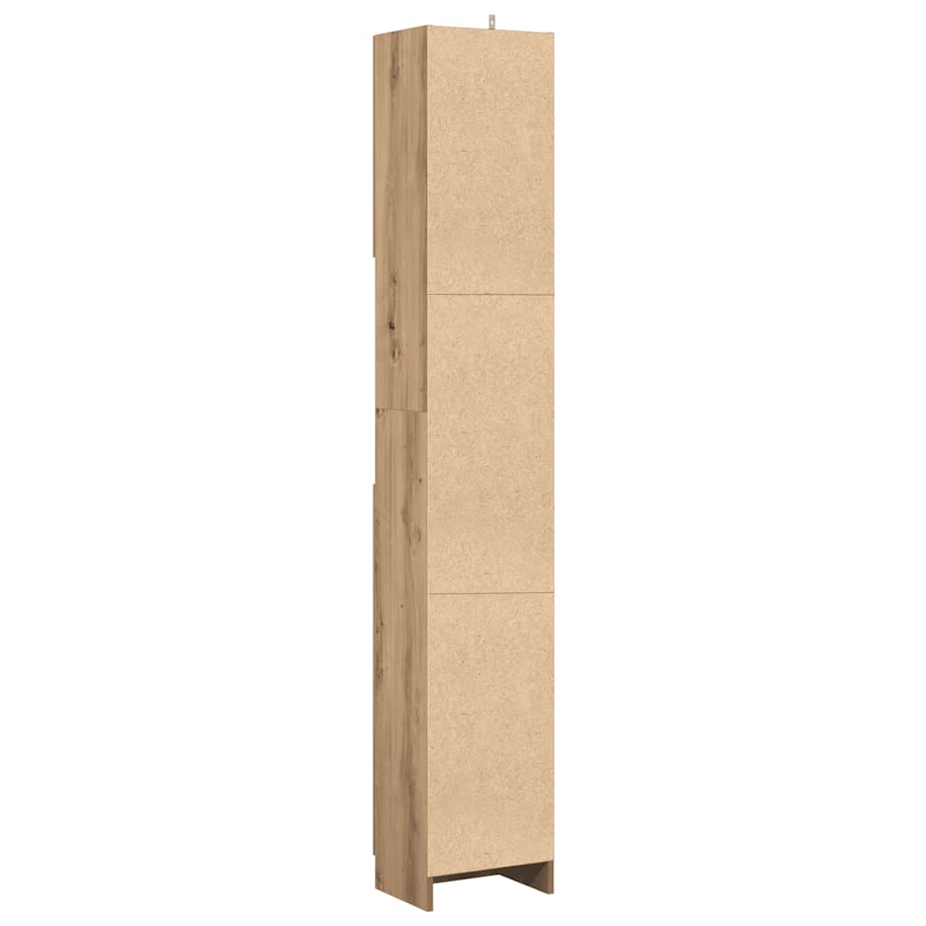 Bathroom Cabinet Artisan Oak 32 X 25.5 X 190 Cm Particleboard