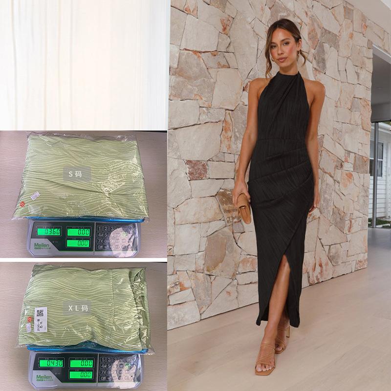 Spring and summer high-end dress women s high-end slim-fitting long dress women + lining S