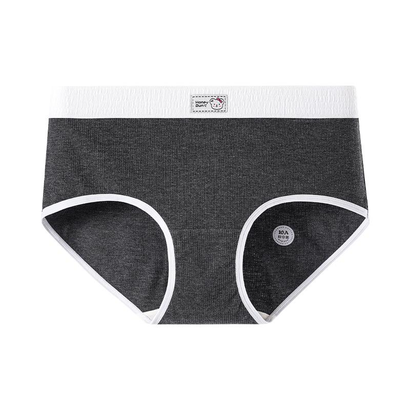 Big Size Female Spring and Summer Cute Bear Print Extended Crotch Triangle Briefs