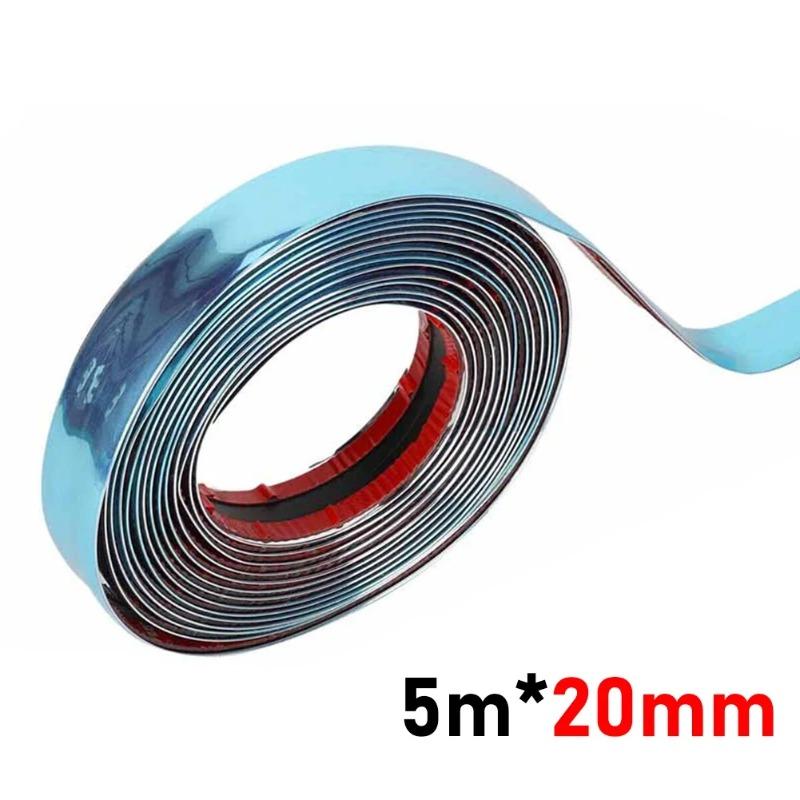 Car Chrome Body Strip, Bumper & Door Protective Moulding, 10mm/20mm Auto Styling Trim Sticker Exterior Decoration
