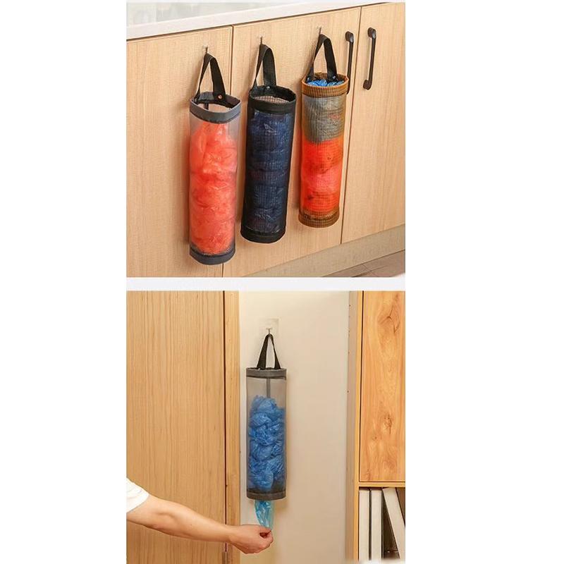Hanging Garbage Bag Storage Bag Kitchen Dispenser Garbage Wall Mounted Grocery Holder Home Organizers Storage Accessories