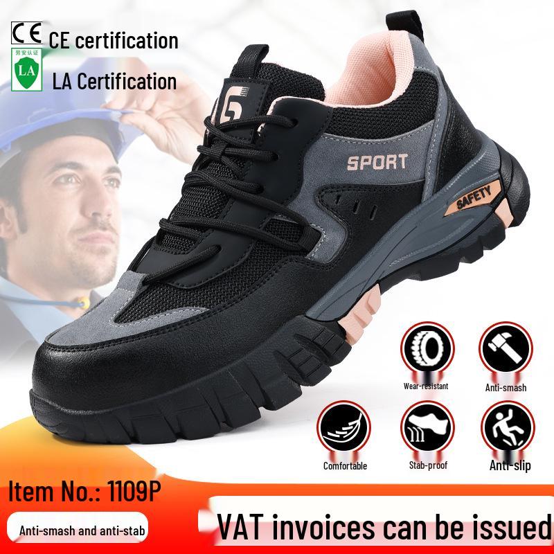 Women's Breathable Steel Toe Safety Shoes - Lightweight, Comfortable, Wear-Resistant, Anti-Smash & Anti-Puncture, Ideal for Summer Work.