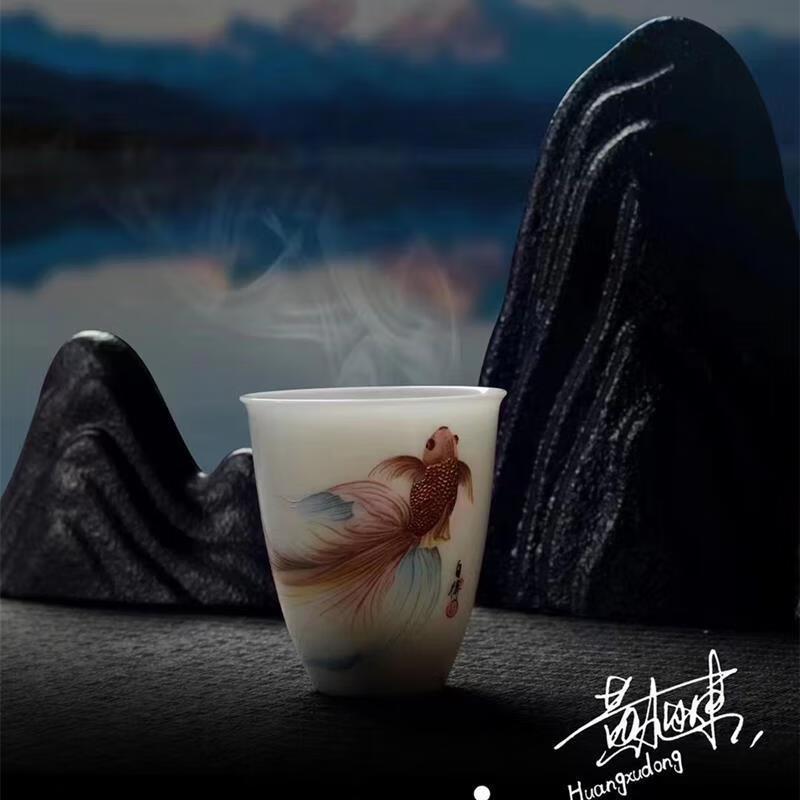 Ice Jade Porcelain Zen Tea Cup