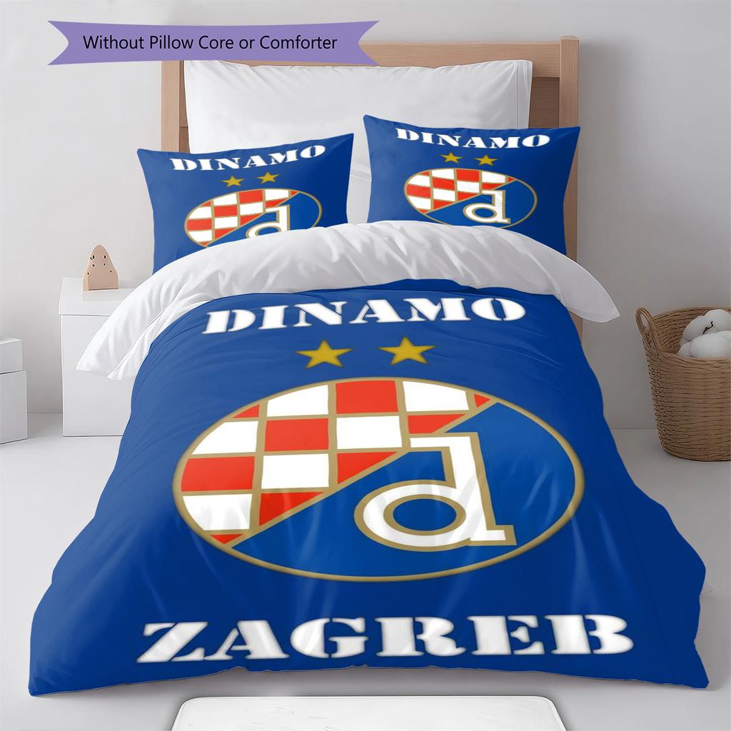 Dinamo Zagreb Pattern Bedding Set Quilt Cover Pillowcase Home Decor Gift (1 * duvet cover + 2 * pillowcase, without core)