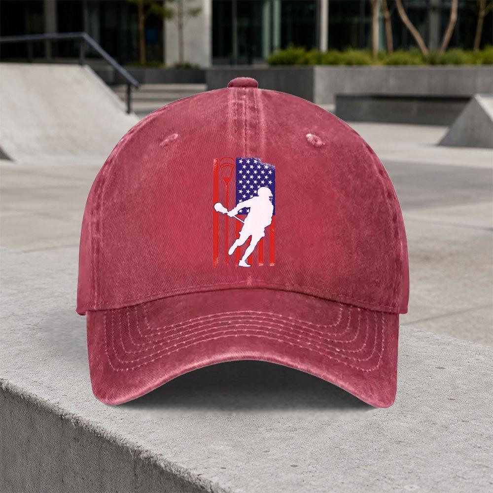 Vintage American Flag Baseball Cap Unisex Adjustable Duckbill Hat for Unisex Women Outdoor Daily Wear Parties