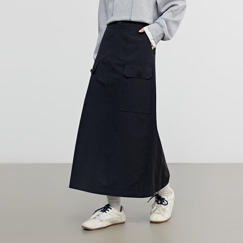 Elva' Island Women's Workwear High-Waisted Midi Skirt