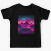 A Synthwave Car and Landscape Kids T-Shirt