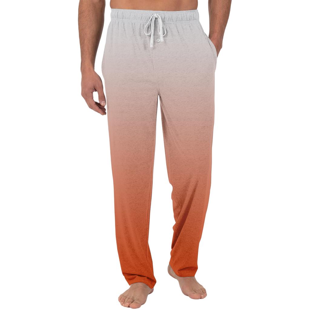 Herren Freizeit-Pyjamahose mit Taschen | Krawatte, Farbverlauf bedruckt, Leinwandbindung, lockere Passform elastischer Bund für Zuhause
