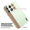 KADEM For Xiaomi 14T Pro Case Electroplating Silk Texture PU + TPU Phone Back Cover