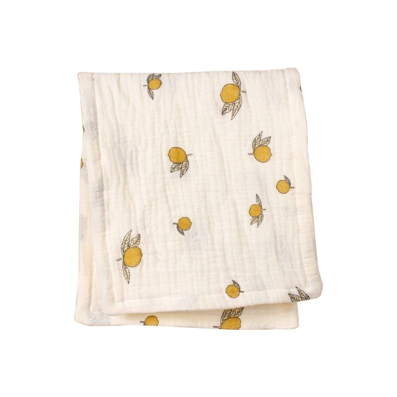 

6-layer Cotton Burp Cloth Rectangle Baby Drooling Bib Soft Teething Bib Absorbent Saliva Towel Breathable Shoulder Pad