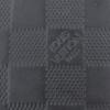Great LOUIS VUITTON Purse Damier Anfini Zip Around black leather mens N61254 Used